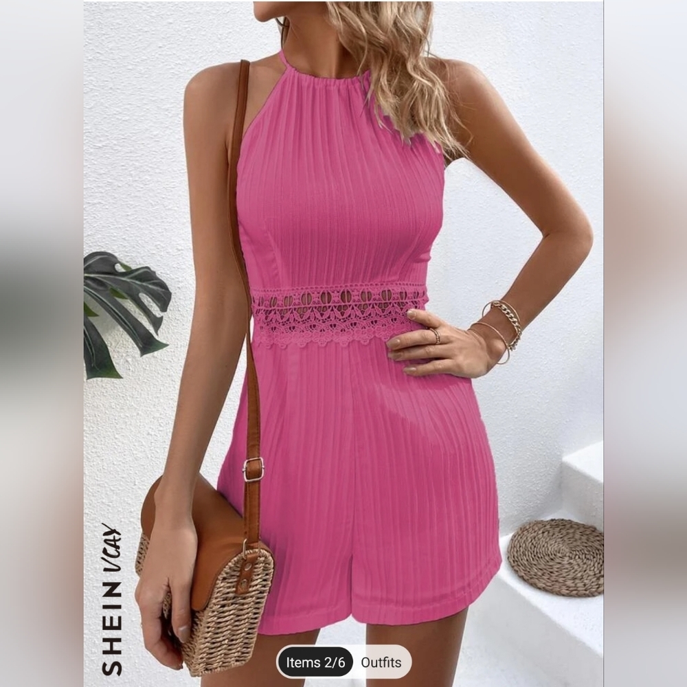 Shein Hot Pink Romper